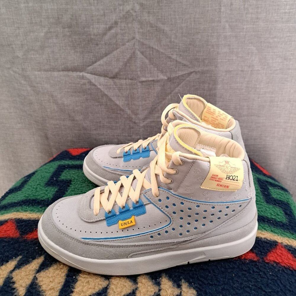 %Nike Air Jordan 2 Retro Union LA Grey Fog DN3802-001 Size 7.5 AJ15